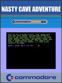 Box cover for Nasty Cave Adventure on the Commodore 64.