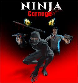 Box cover for Ninja Carnage on the Commodore 64.