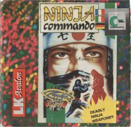 Box cover for Ninja Commando on the Commodore 64.