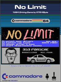 Box cover for No Limit on the Commodore 64.