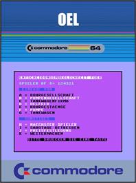 Box cover for Oel on the Commodore 64.
