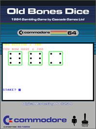 Box cover for Old Bones Dice on the Commodore 64.