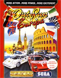 Box cover for OutRun Europa on the Commodore 64.