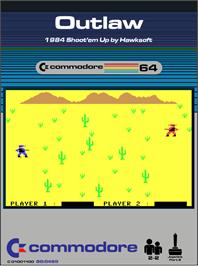 Box cover for Outlaw (Palace Software) on the Commodore 64.