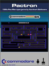 Box cover for Pactron on the Commodore 64.