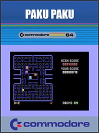 Box cover for Paku Paku on the Commodore 64.