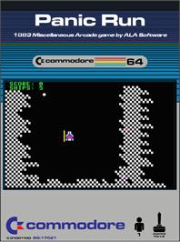Box cover for Panic Run on the Commodore 64.