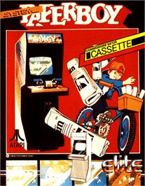 Box cover for Paperboy on the Commodore 64.