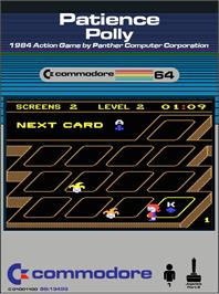 Box cover for Patience Polly on the Commodore 64.