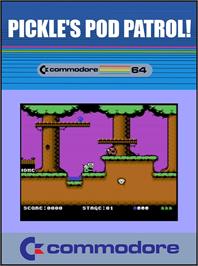 Box cover for Pickle's Pod Patrol! on the Commodore 64.