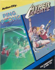 Box cover for Ping Pong (Robtek Ltd.) on the Commodore 64.