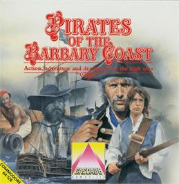 Box cover for Pirates Of The Barbary Coast on the Commodore 64.