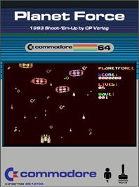 Box cover for Planet Force on the Commodore 64.