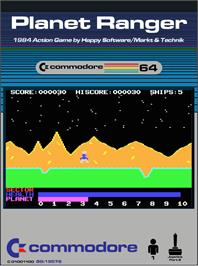 Box cover for Planet Ranger on the Commodore 64.