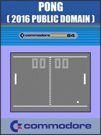 Box cover for Pong on the Commodore 64.