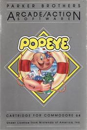 Box cover for Popeye on the Commodore 64.