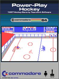 Box cover for Power-play Hockey on the Commodore 64.