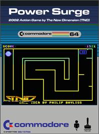 Box cover for Power Surge on the Commodore 64.