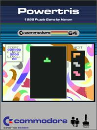 Box cover for Powertris on the Commodore 64.