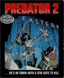 Box cover for Predator 2 on the Commodore 64.