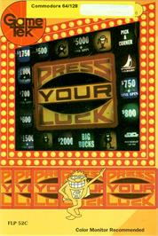 Box cover for Press Your Luck on the Commodore 64.