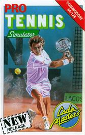Box cover for Pro Tennis Simulator on the Commodore 64.