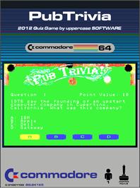 Box cover for Pub Trivia Simulator on the Commodore 64.