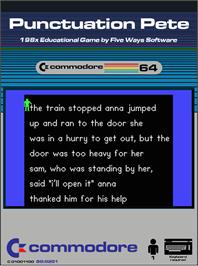 Box cover for Punctuation Pete on the Commodore 64.