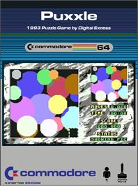Box cover for Puxxle on the Commodore 64.