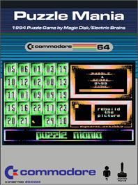 Box cover for Puzzle Mania (Magic Disc) on the Commodore 64.
