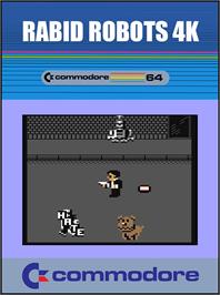 Box cover for Rabid Robots 4K on the Commodore 64.