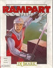 Box cover for Rampart on the Commodore 64.