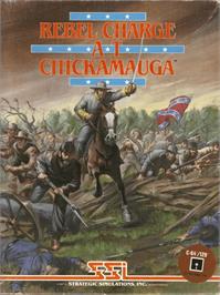 Box cover for Rebel Charge At Chickamauga on the Commodore 64.