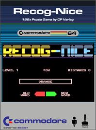 Box cover for Recog-nice on the Commodore 64.