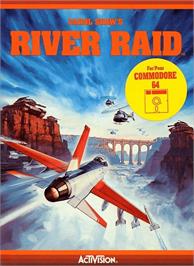 Box cover for River Raid on the Commodore 64.