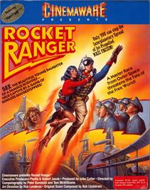 Box cover for Rocket Ranger on the Commodore 64.