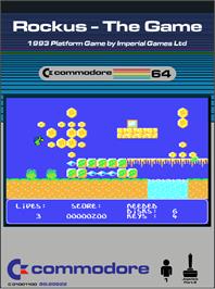 Box cover for Rockus - The Game on the Commodore 64.