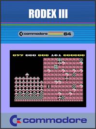 Box cover for Rodex 3 on the Commodore 64.