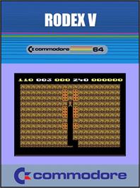 Box cover for Rodex 5 on the Commodore 64.
