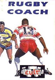 Box cover for Rugby Coach on the Commodore 64.