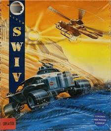 Box cover for SWIV on the Commodore 64.