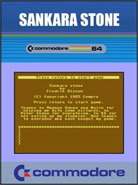 Box cover for Sankara Stone on the Commodore 64.