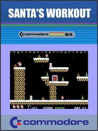 Box cover for Santa's Workout on the Commodore 64.