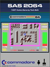 Box cover for Sas 2064 on the Commodore 64.
