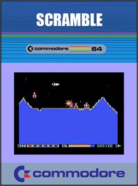 Box cover for Scramble (Frank G. Tout) on the Commodore 64.