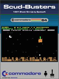 Box cover for Scud-busters on the Commodore 64.