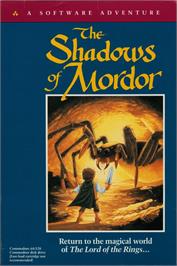 Box cover for Shadows of Mordor on the Commodore 64.