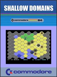 Box cover for Shallow Domains on the Commodore 64.