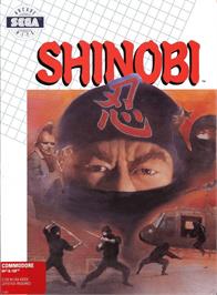 Box cover for Shinobi on the Commodore 64.