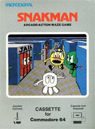 Box cover for Snakman on the Commodore 64.
